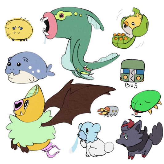 Pokemon stickers large vers
